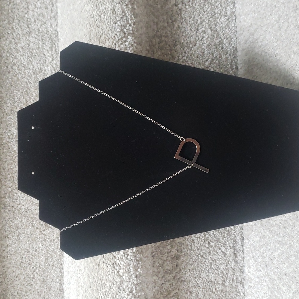 Elegant Silver Initial 'P' Necklace
